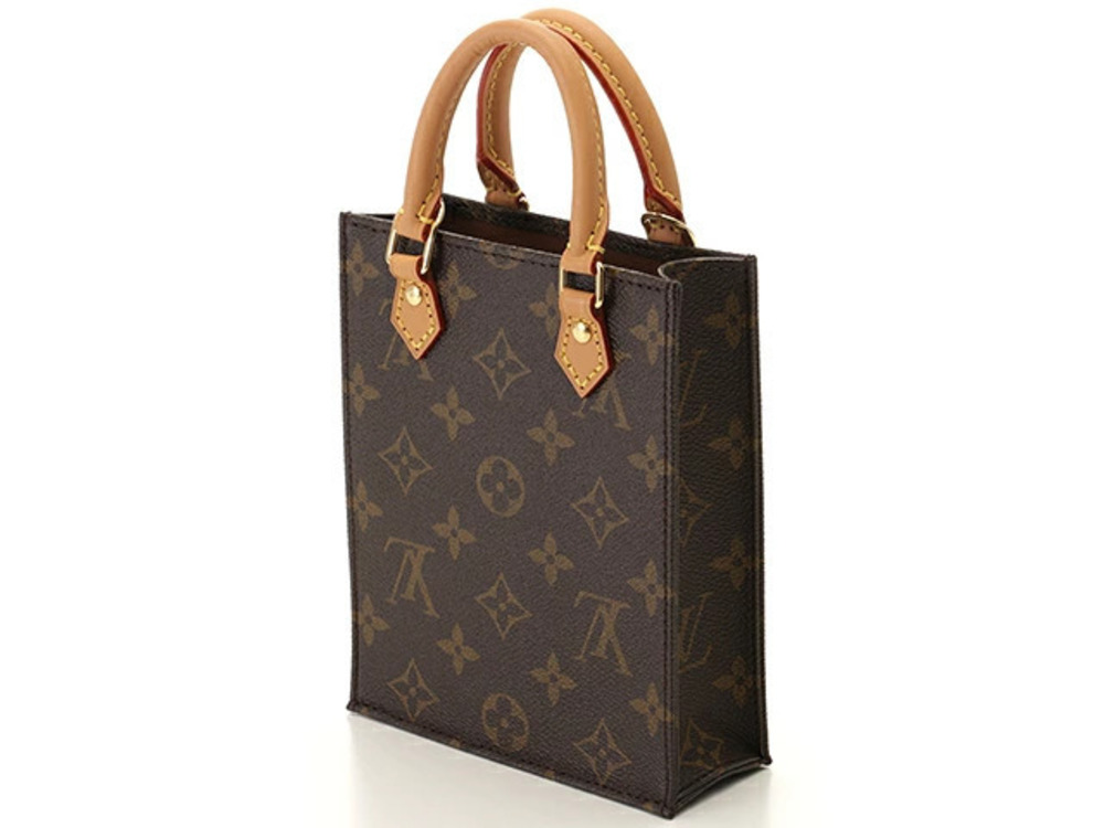 Louis Vuitton Monogram Shoulder Plat Sac Bag Brown